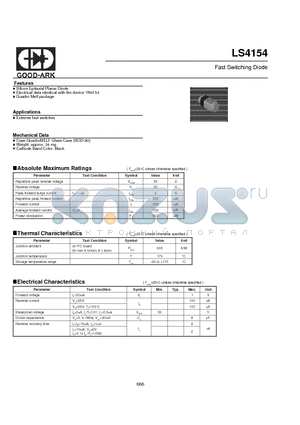 LS4154 datasheet - Fast Switching Diode