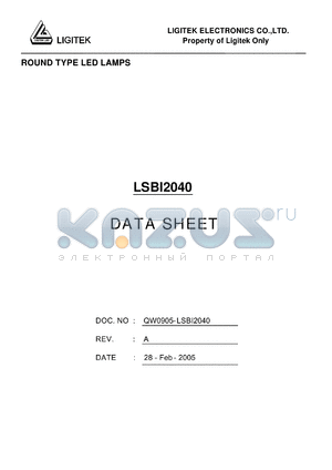 LSBI2040 datasheet - ROUND TYPE LED LAMPS