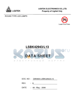 LSBK42943-L13 datasheet - ROUND TYPE LED LAMPS