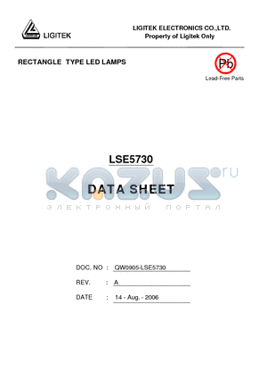 LSE5730 datasheet - RECTANGLE TYPE LED LAMPS