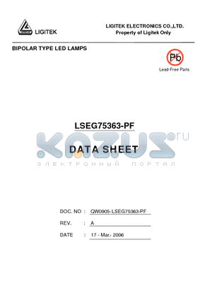 LSEG75363-PF datasheet - BIPOLAR TYPE LED LAMPS