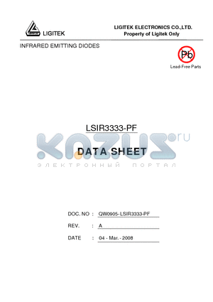 LSIR3333-PF datasheet - INFRARED EMITTING DIODES