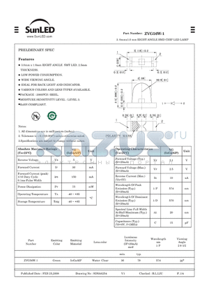 ZVG56W-1 datasheet - 3. 0mmx1.0 mm RIGHT ANGLE SMD CHIP LED LAMP