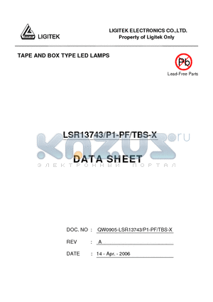 LSR13743-P1-PF-TBS-X datasheet - TAPE AND BOX TYPE LED LAMPS