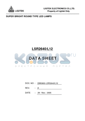 LSR2640-L12 datasheet - SUPER BRIGHT ROUND TYPE LED LAMPS