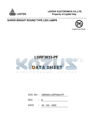 LSRF3833-PF datasheet - SUPER BRIGHT ROUND TYPE LED LAMPS