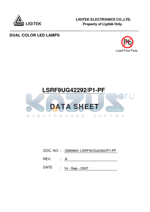 LSRF9UG42292/P1-PF datasheet - DUAL COLOR LED LAMPS