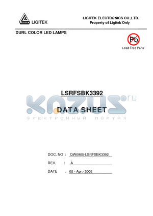 LSRFSBK3392 datasheet - DURL COLOR LED LAMPS