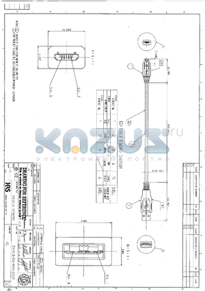 ZX40-B-5S-1000-STDA datasheet - USB CABLE USB2.0 1P x AWG28  2C x AWG28