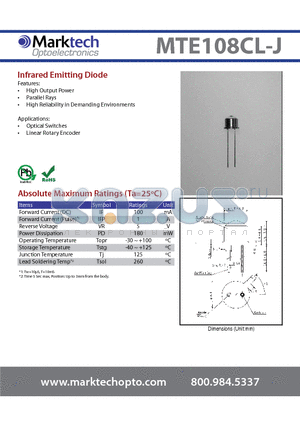 MTE108CL-J_2 datasheet - Infrared Emitting Diode