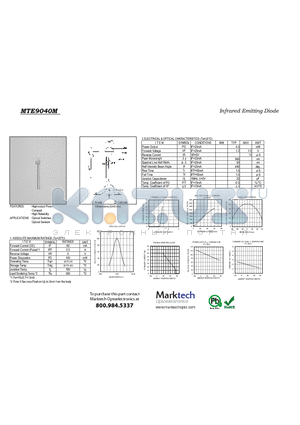 MTE9040M datasheet - 3mm Infrared Emitter