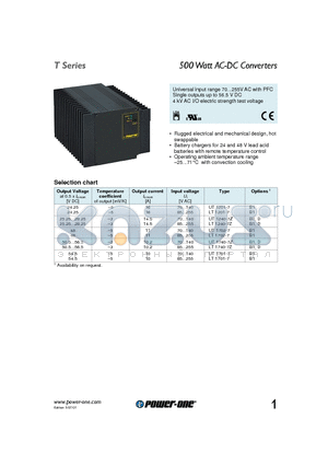 LT1201-7 datasheet - 500 Watt AC-DC Converters