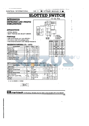 MTSS8520 datasheet - SLOTTED SWITCH