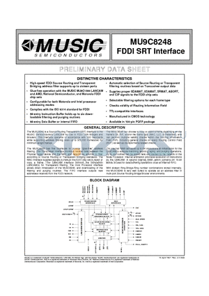 MU9C8248 datasheet - FDDI SRT Interface
