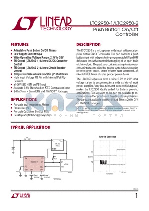 LTC2950CTS8-2-TRPBF datasheet - Push Button On/Off Controller