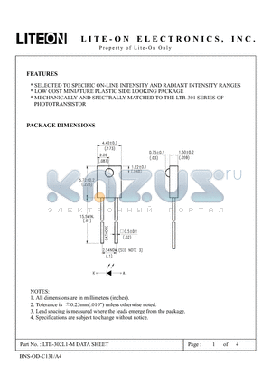 LTE-302L1-M datasheet - Property of Lite-On Only