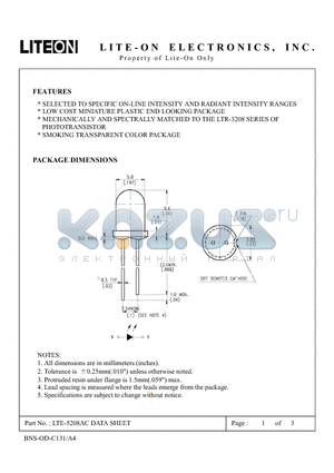 LTE-5208AC datasheet - Property of Lite-On Only