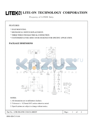 LTH-306-03W12 datasheet - Property of Lite-On Only