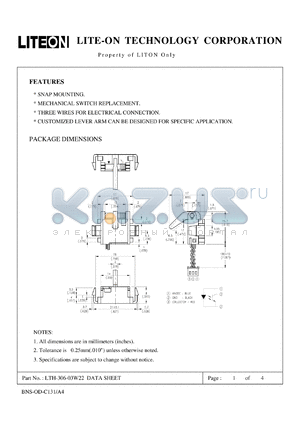 LTH-306-03W22 datasheet - Property of LITE-ON Only