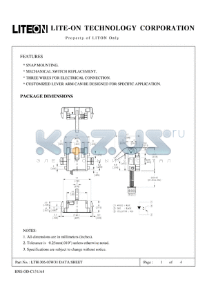 LTH-306-03W31 datasheet - Property of Lite-On Only