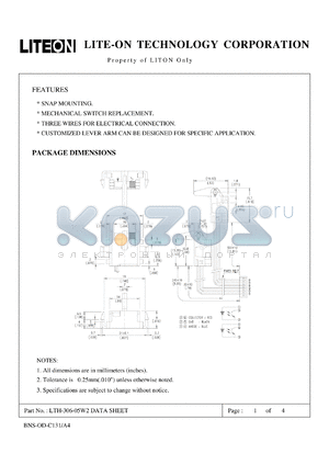 LTH-306-05W2 datasheet - Property of LITE-ON Only