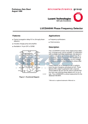 LUCDA4044AAPE datasheet - Phase Frequency Detector