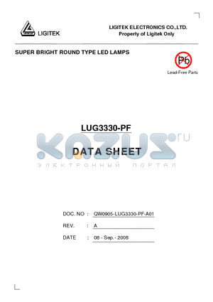 LUG3330-PF datasheet - SUPER BRIGHT ROUND TYPE LED LAMPS