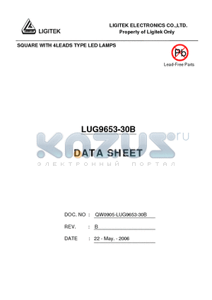 LUG9653-30B datasheet - SQUARE WITH 4LEADS TYPE LED LAMPS