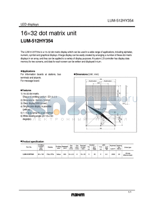 LUM-512HY354 datasheet - 1632 dot matrix unit