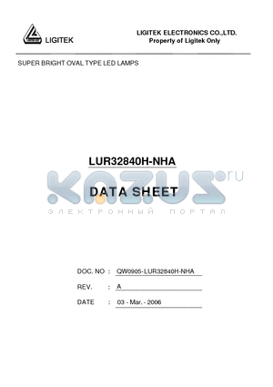 LUR32840H-NHA datasheet - SUPER BRIGHT OVAL TYPE LED LAMPS