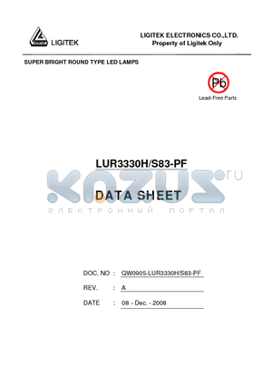 LUR3330H/S83-PF datasheet - SUPER BRIGHT ROUND TYPE LED LAMPS