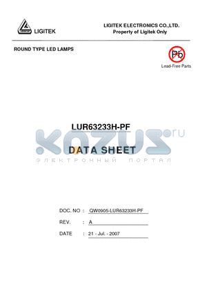 LUR63233H-PF datasheet - ROUND TYPE LED LAMPS