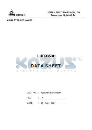 LUR9353H datasheet - AXIAL TYPE LED LAMPS