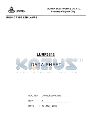 LURF2643 datasheet - ROUND TYPE LED LAMPS