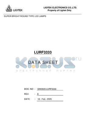 LURF3333 datasheet - SUPER BRIGHT ROUND TYPE LED LAMPS