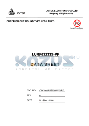 LURF63233S-PF datasheet - SUPER BRIGHT ROUND TYPE LED LAMPS