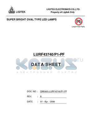 LURF43740-P1-PF datasheet - SUPER BRIGHT OVAL TYPE LED LAMPS