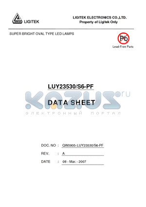 LUY23530-S6-PF datasheet - SUPER BRIGHT OVAL TYPE LED LAMPS