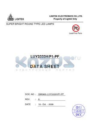 LUY3333H-P1-PF datasheet - SUPER BRIGHT ROUND TYPE LED LAMPS