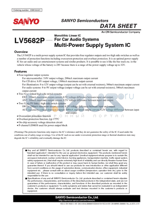 LV5682P datasheet - For Car Audio Systems Multi-Power Supply System IC