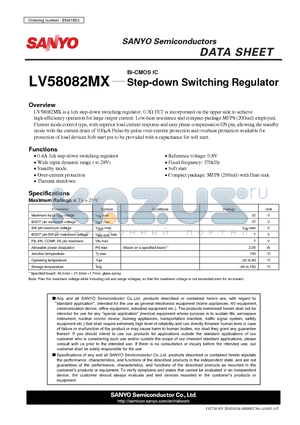 LV58082MX datasheet - Step-down Switching Regulator