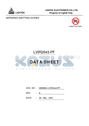 LVIR2643-PF datasheet - INFRARED EMITTING DIODES