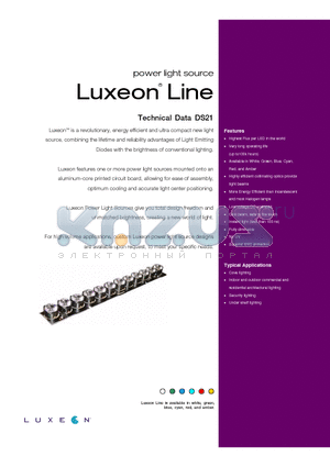 LXHL-NB99 datasheet - power light source Luxeon Line