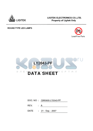 LY2043-PF datasheet - ROUND TYPE LED LAMPS