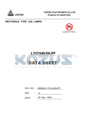 LY27440-S6-PF datasheet - RECTANGLE TYPE LED LAMPS