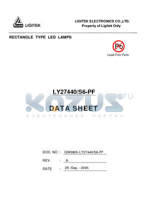 LY27440/S6-PF datasheet - RECTANGLE TYPE LED LAMPS