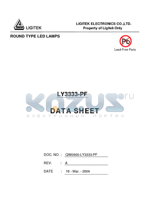 LY3333-PF datasheet - ROUND TYPE LED LAMPS