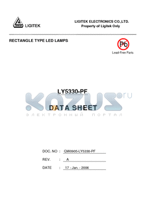 LY5330-PF datasheet - RECTANGLE TYPE LED LAMPS