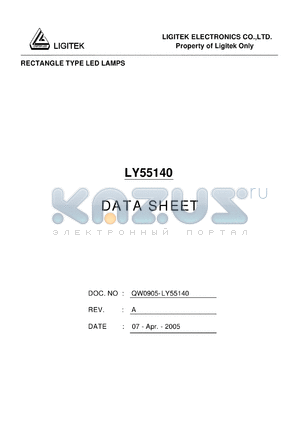 LY55140 datasheet - RECTANGLE TYPE LED LAMPS