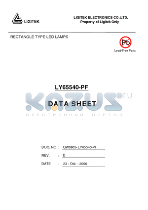 LY65540-PF datasheet - RECTANGLE TYPE LED LAMPS